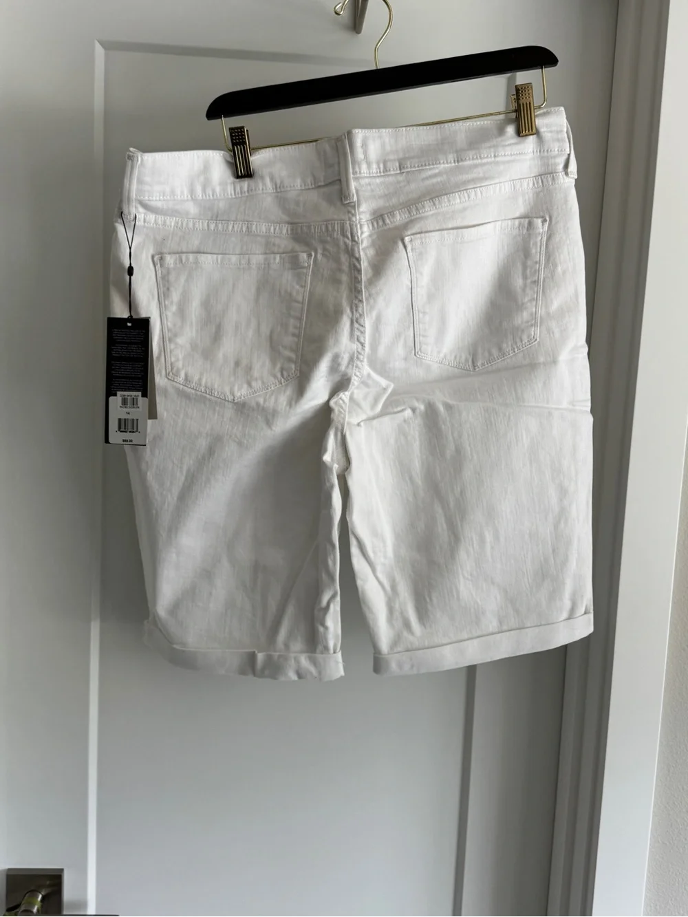 NYDJ White Denim Bermuda Shorts